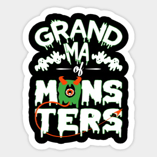 Grandma of monsters-Halloweenshirt Sticker